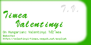 timea valentinyi business card